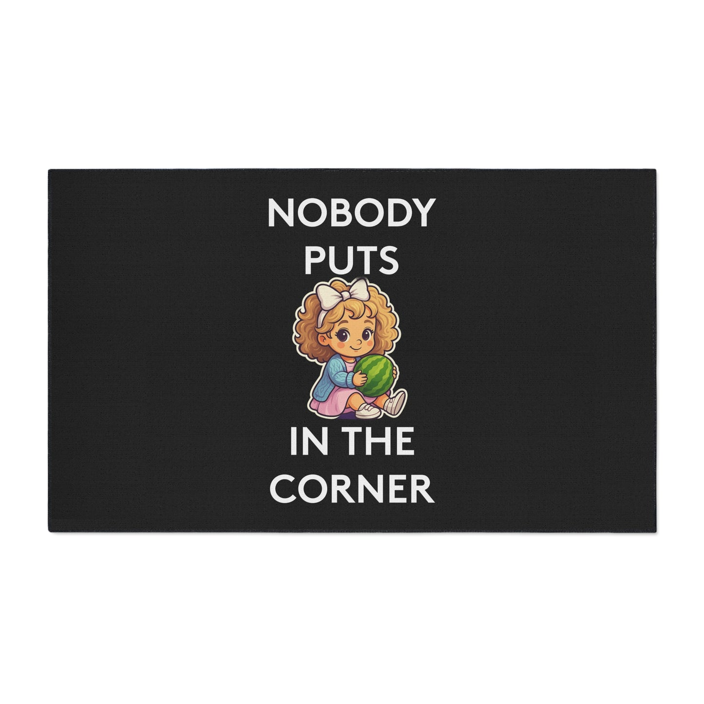 Nobody Puts Baby in the Corner | Door Mat | Indoor/Outdoor | Black