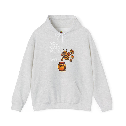 You Catch More Bees with Honey | Genius Mangoes Hoodie | White Font