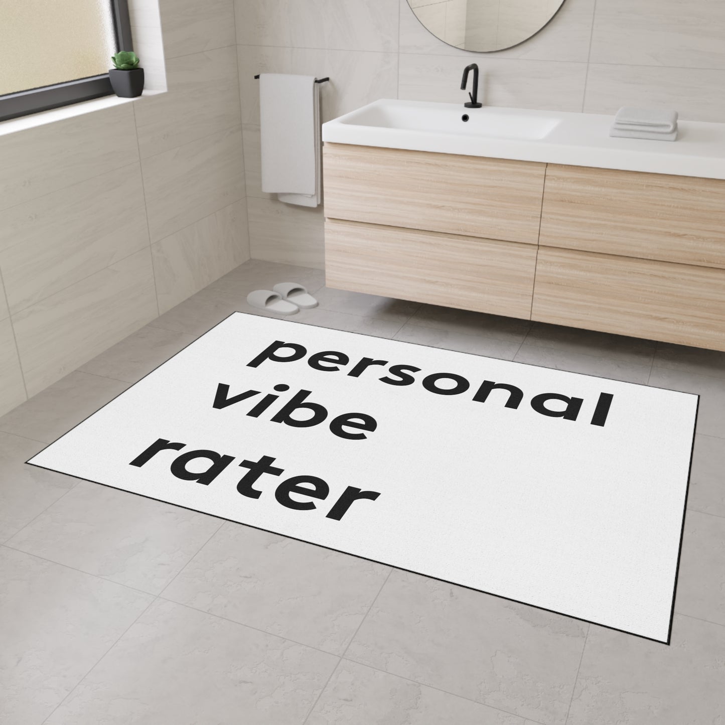 Personal Vibe Rater | Door Mat | Indoor/Outdoor | White