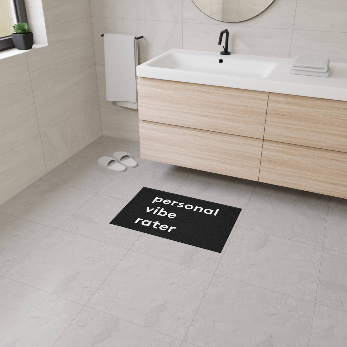 Personal Vibe Rater | Door Mat | Indoor/Outdoor | Black