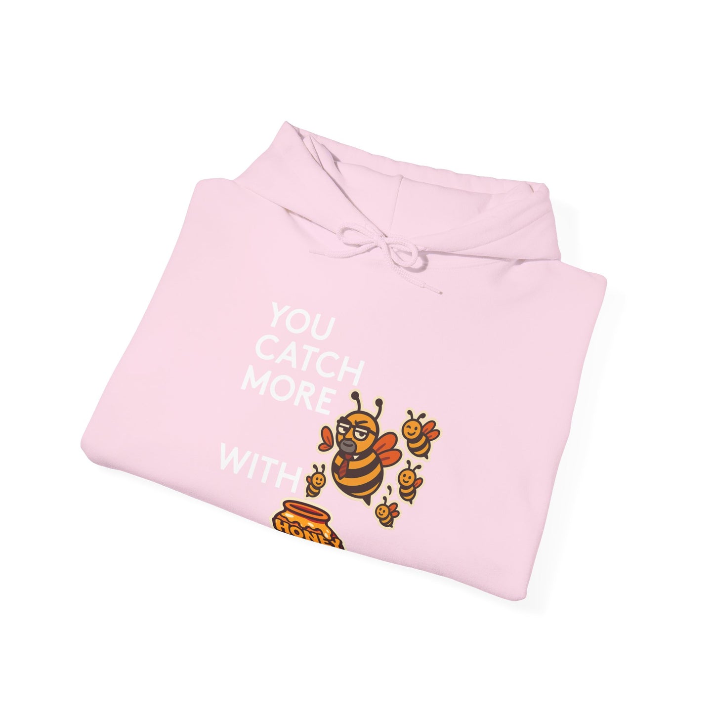You Catch More Bees with Honey | Genius Mangoes Hoodie | White Font