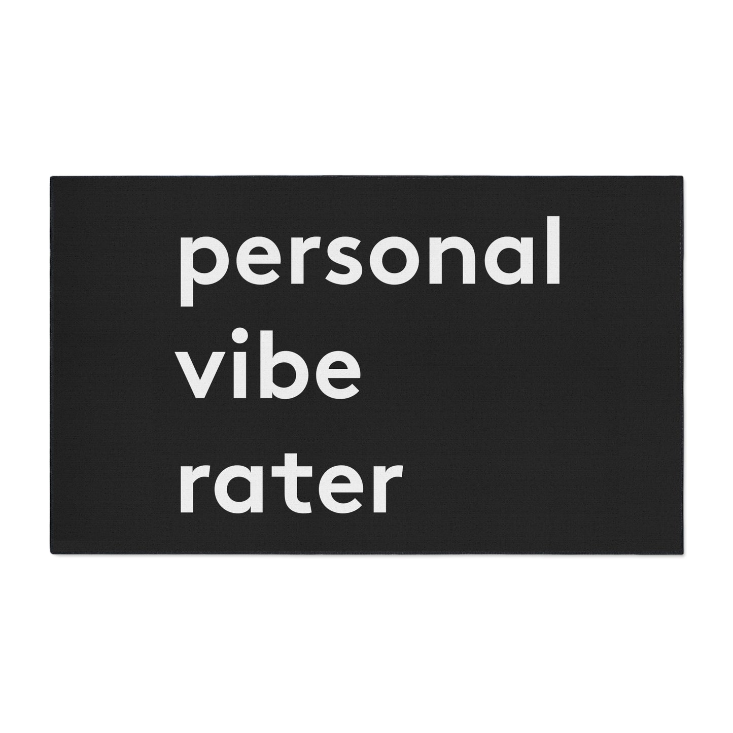 Personal Vibe Rater | Door Mat | Indoor/Outdoor | Black
