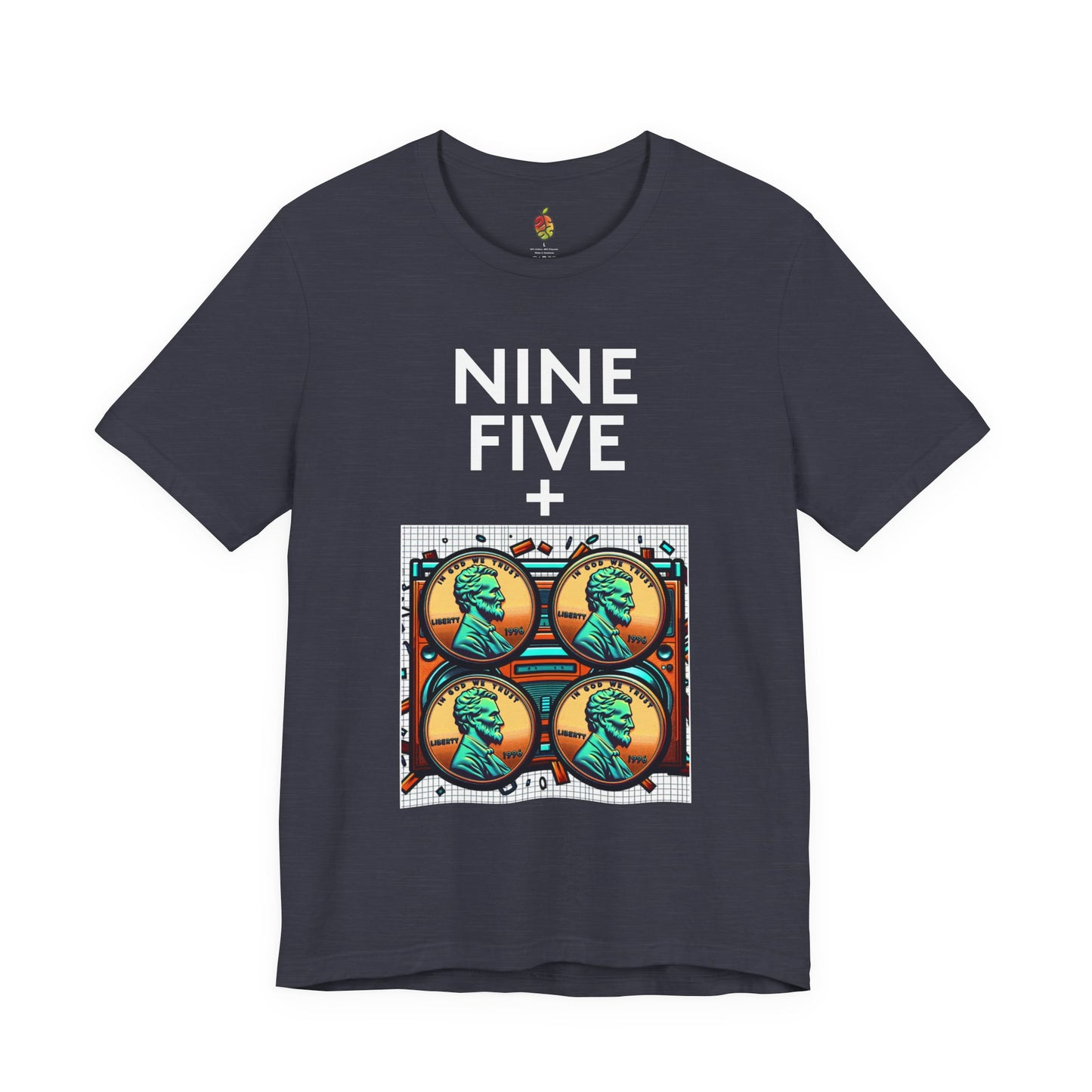 Nine Five Plus Four Pennies | Genius Mangoes Tee | White Font