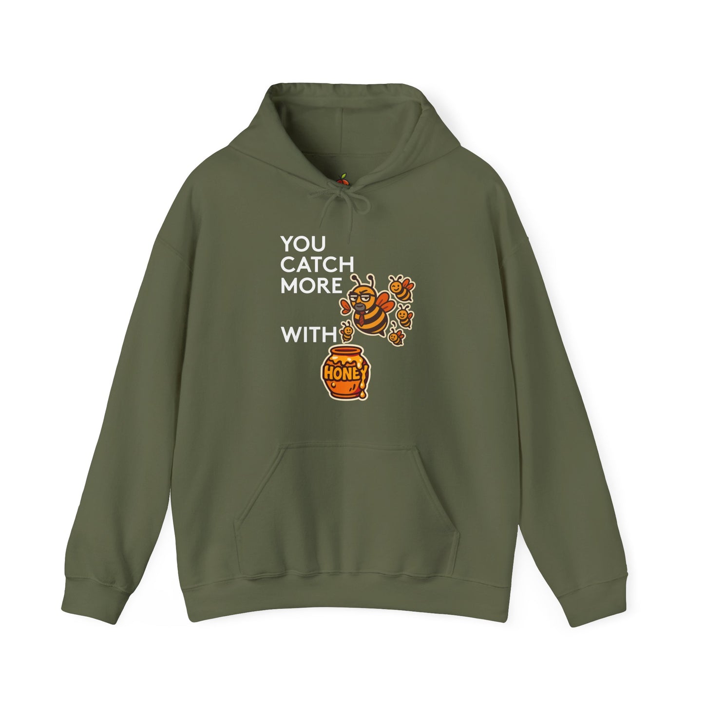 You Catch More Bees with Honey | Genius Mangoes Hoodie | White Font