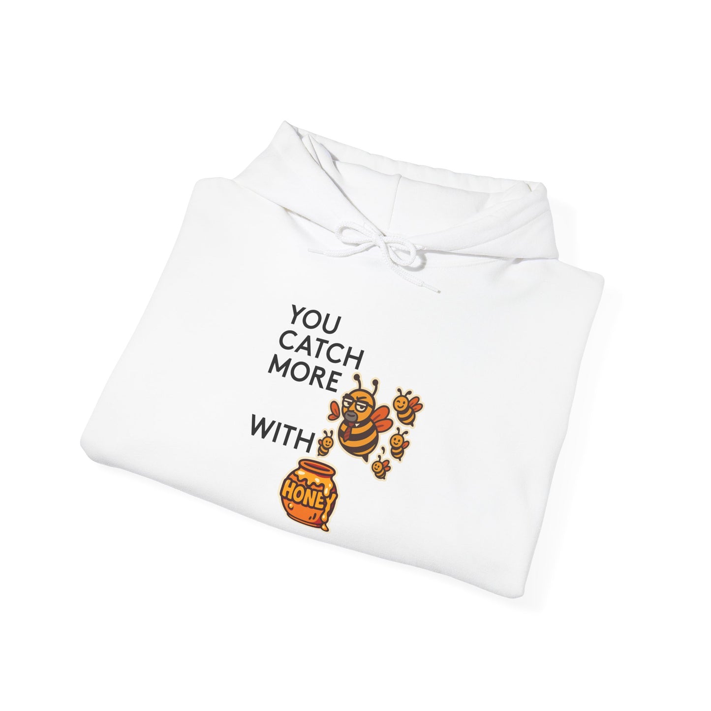 You Catch More Bees with Honey | Genius Mangoes Hoodie | Black Font