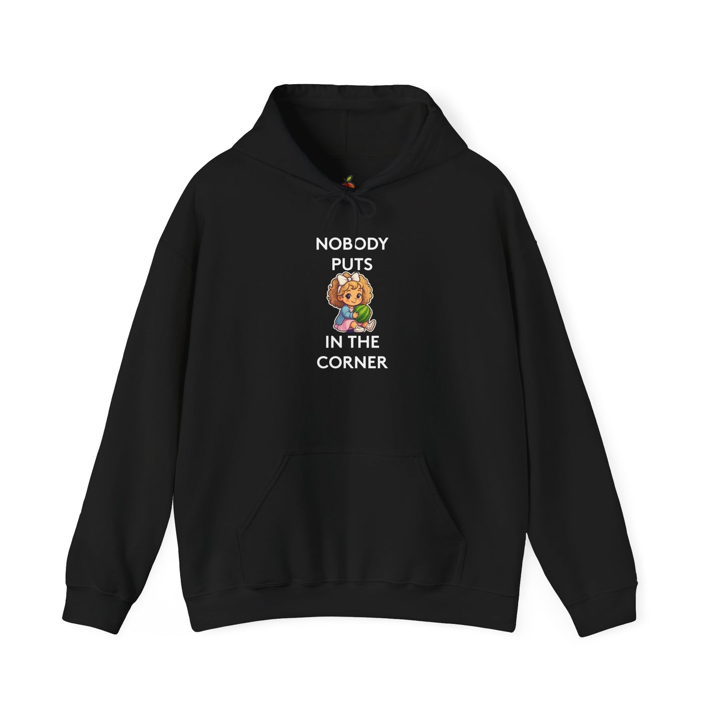 Nobody Puts Baby in the Corner | Genius Mangoes Hoodie | White Font
