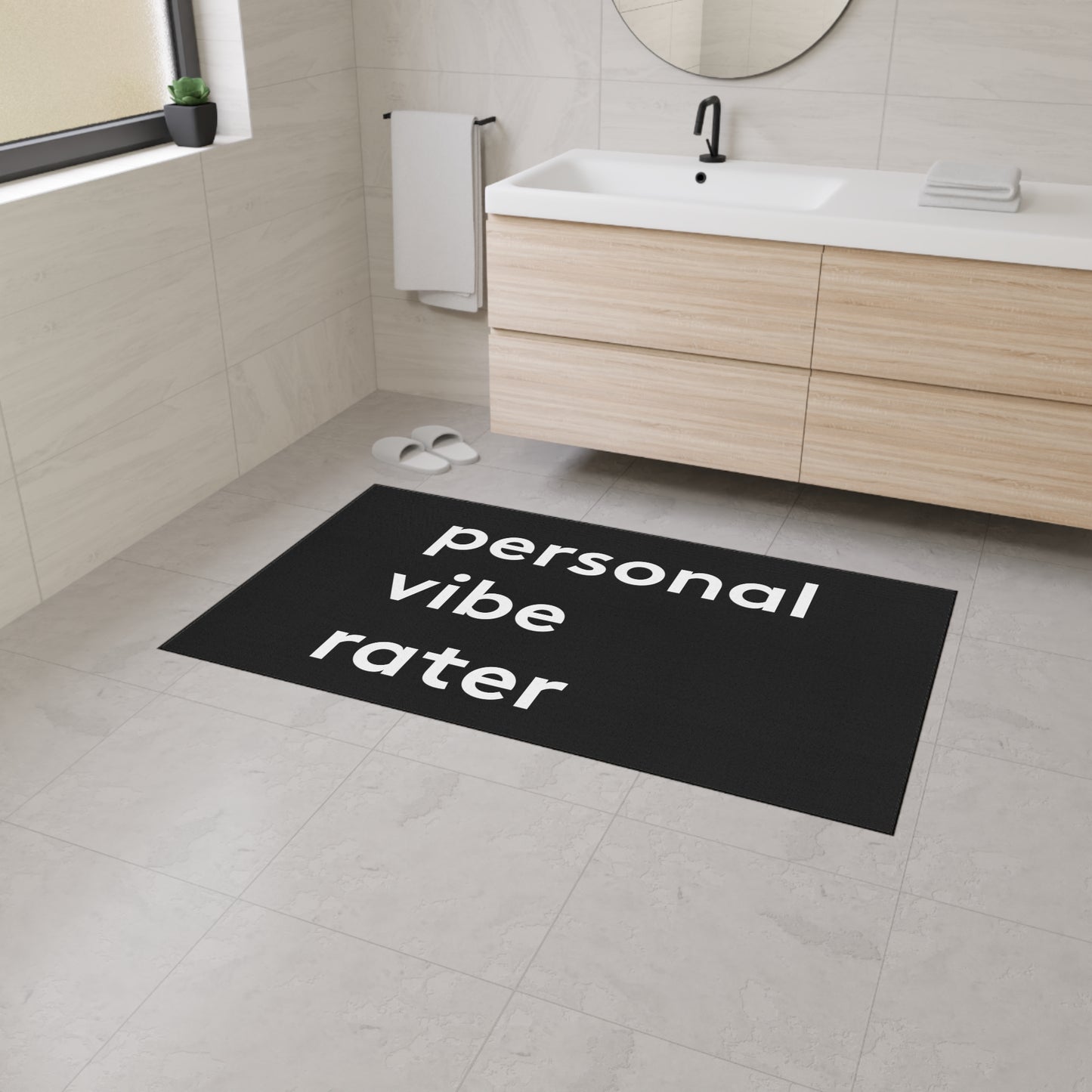 Personal Vibe Rater | Door Mat | Indoor/Outdoor | Black