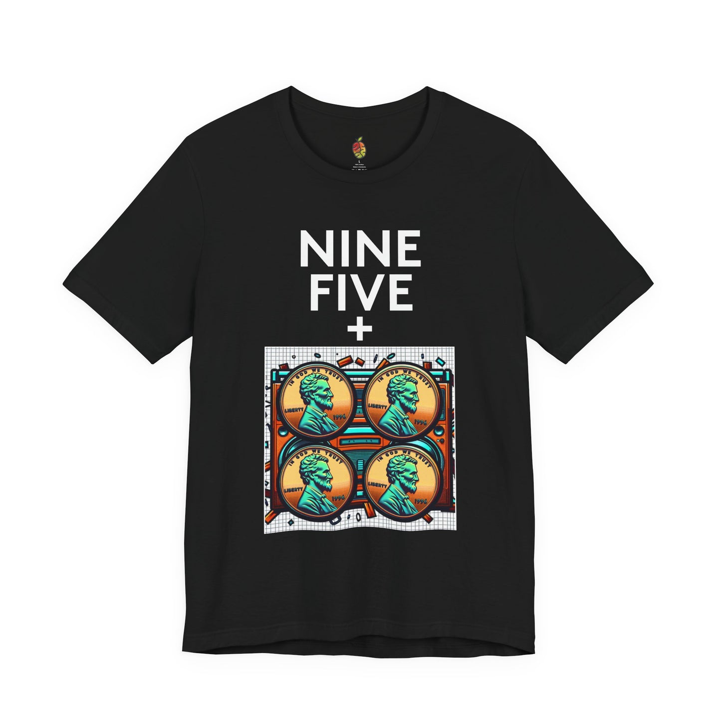 Nine Five Plus Four Pennies | Genius Mangoes Tee | White Font