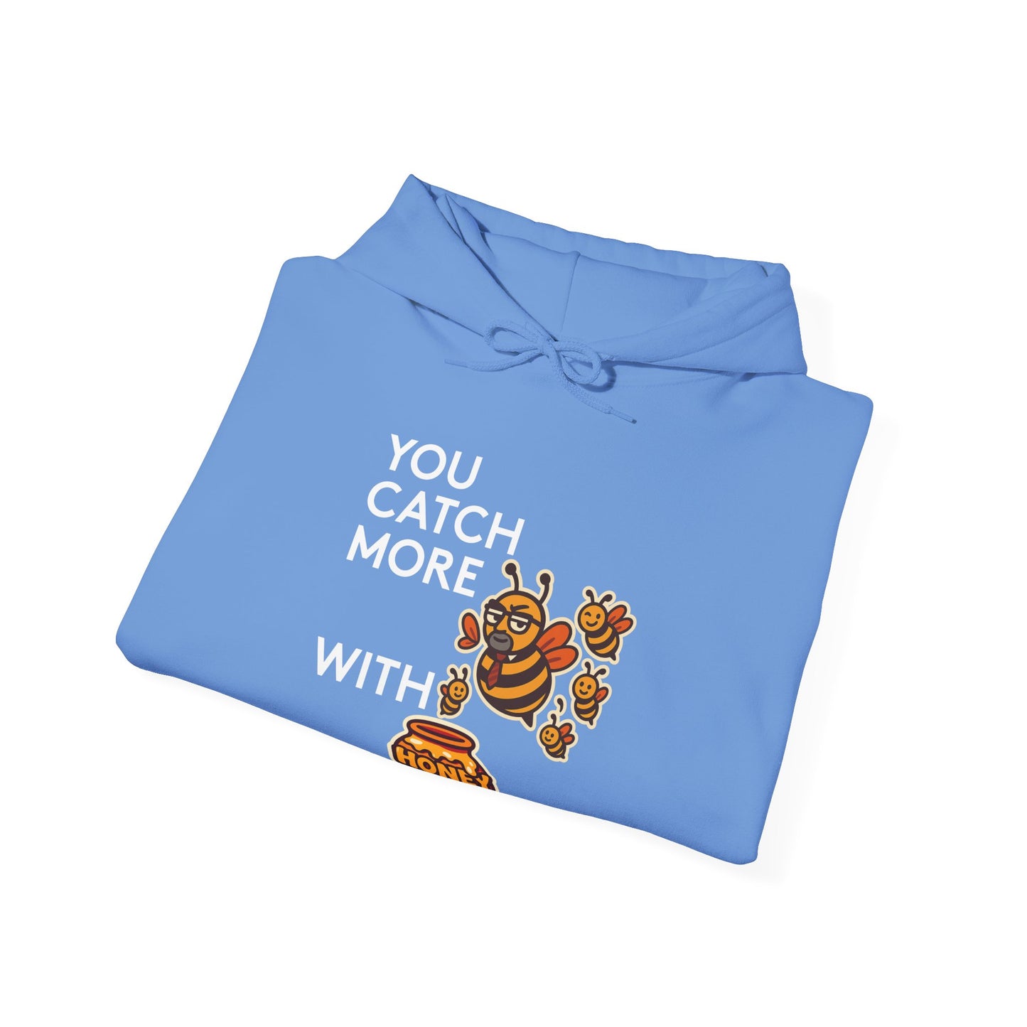 You Catch More Bees with Honey | Genius Mangoes Hoodie | White Font