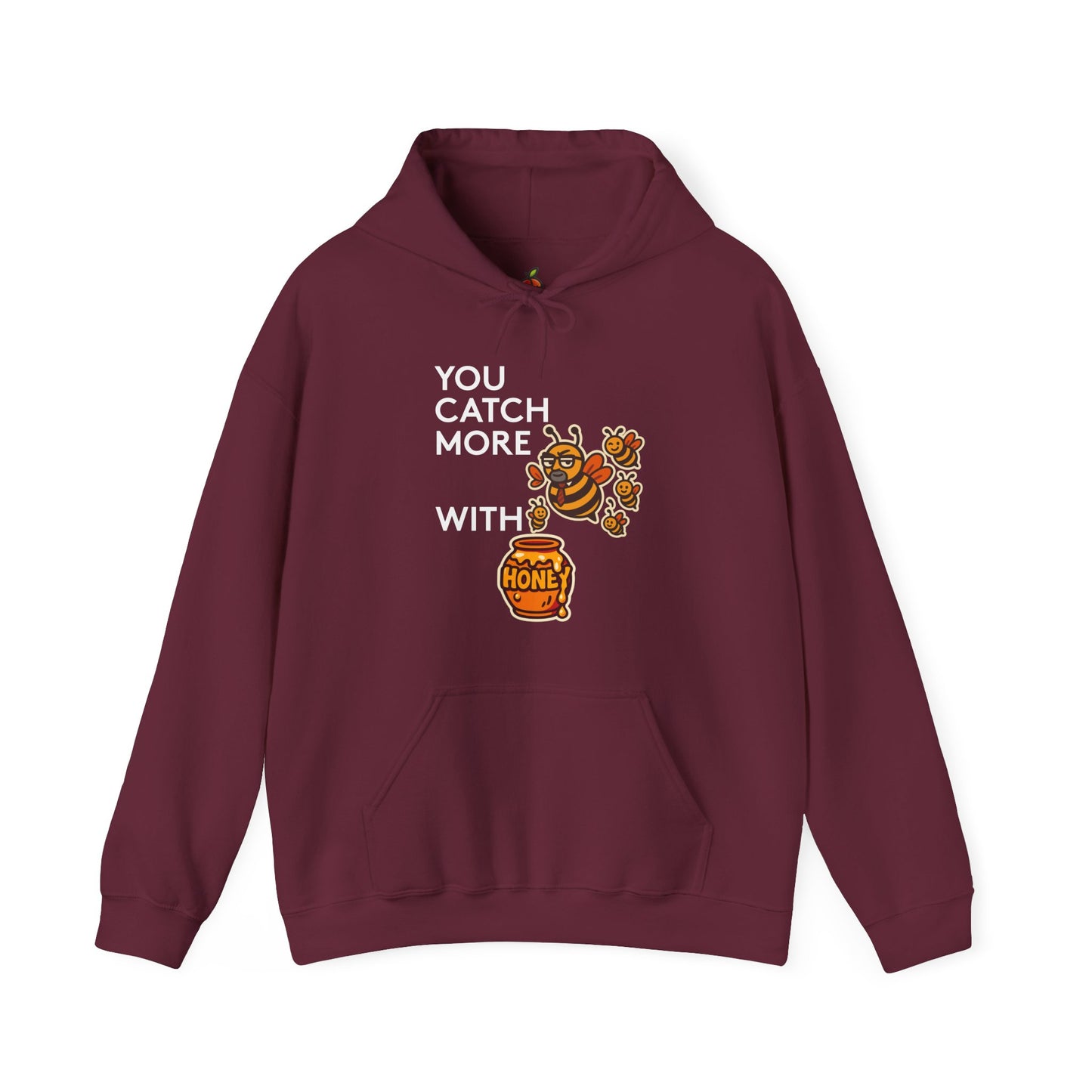 You Catch More Bees with Honey | Genius Mangoes Hoodie | White Font