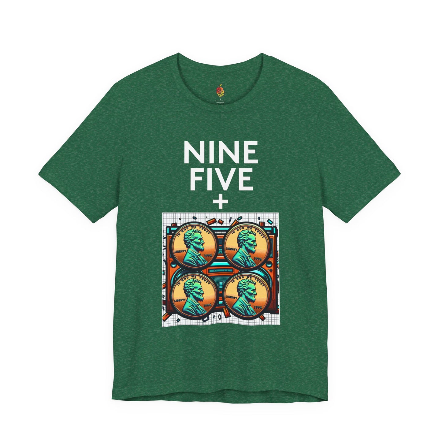 Nine Five Plus Four Pennies | Genius Mangoes Tee | White Font
