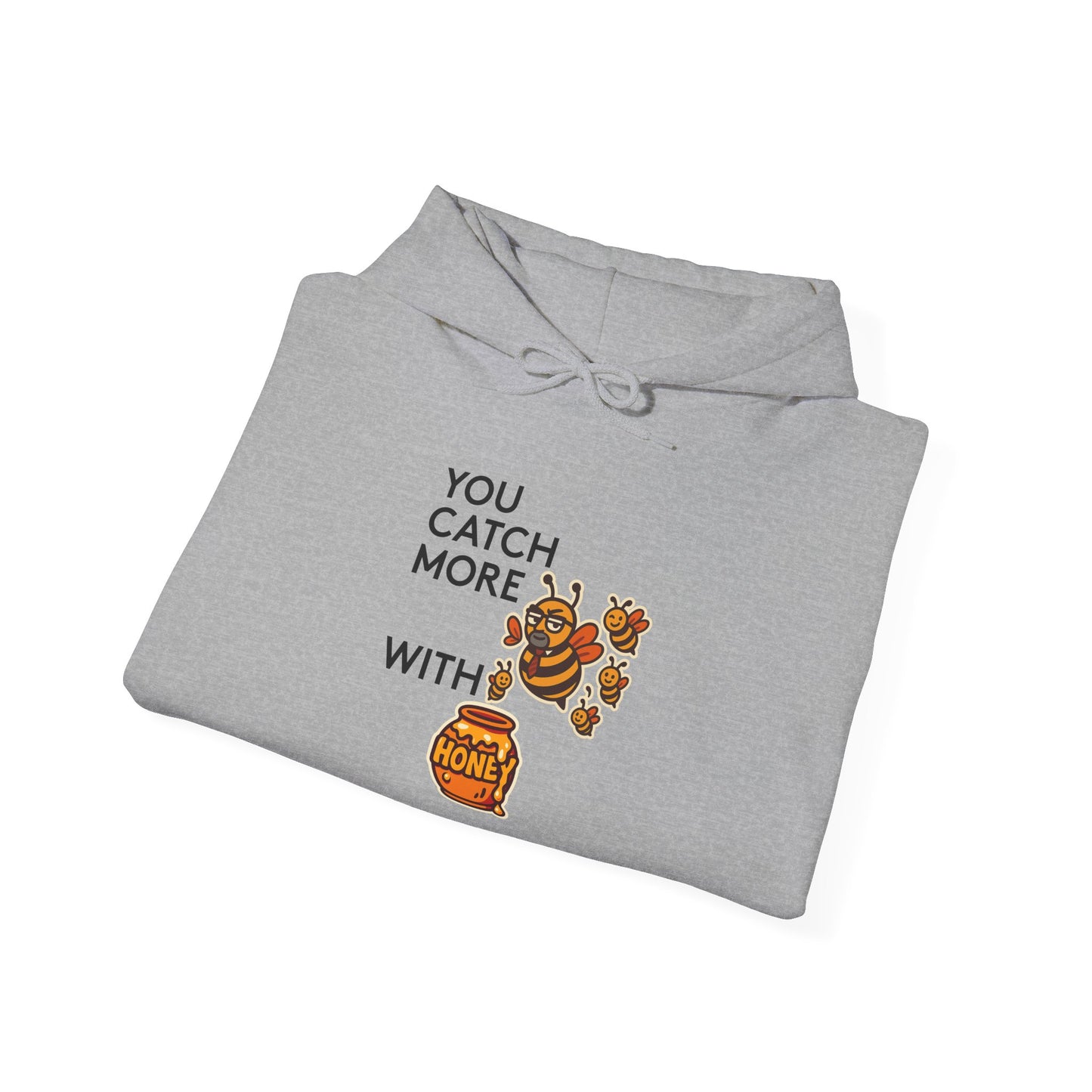 You Catch More Bees with Honey | Genius Mangoes Hoodie | Black Font