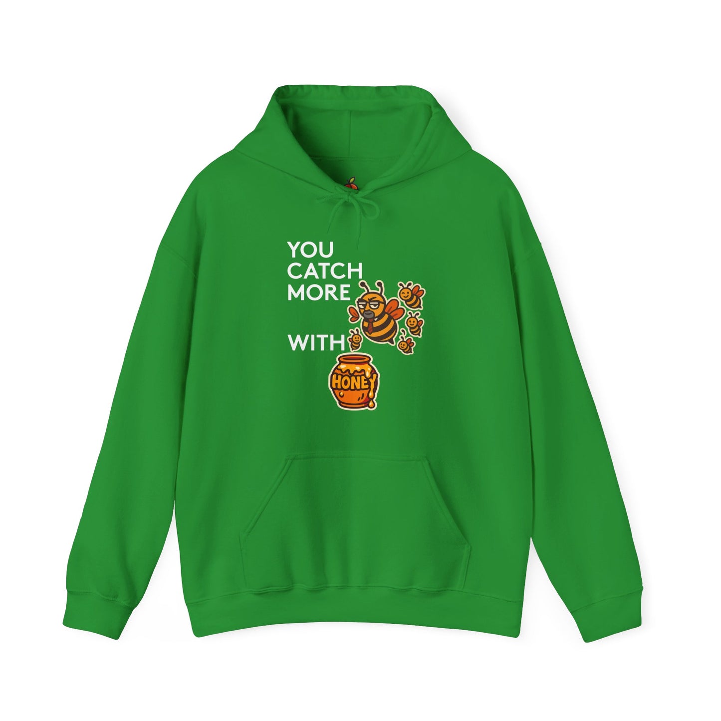 You Catch More Bees with Honey | Genius Mangoes Hoodie | White Font