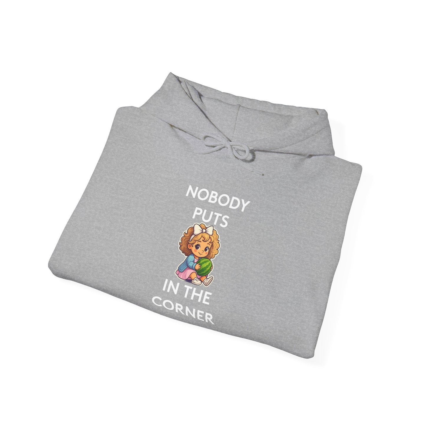 Nobody Puts Baby in the Corner | Genius Mangoes Hoodie | White Font