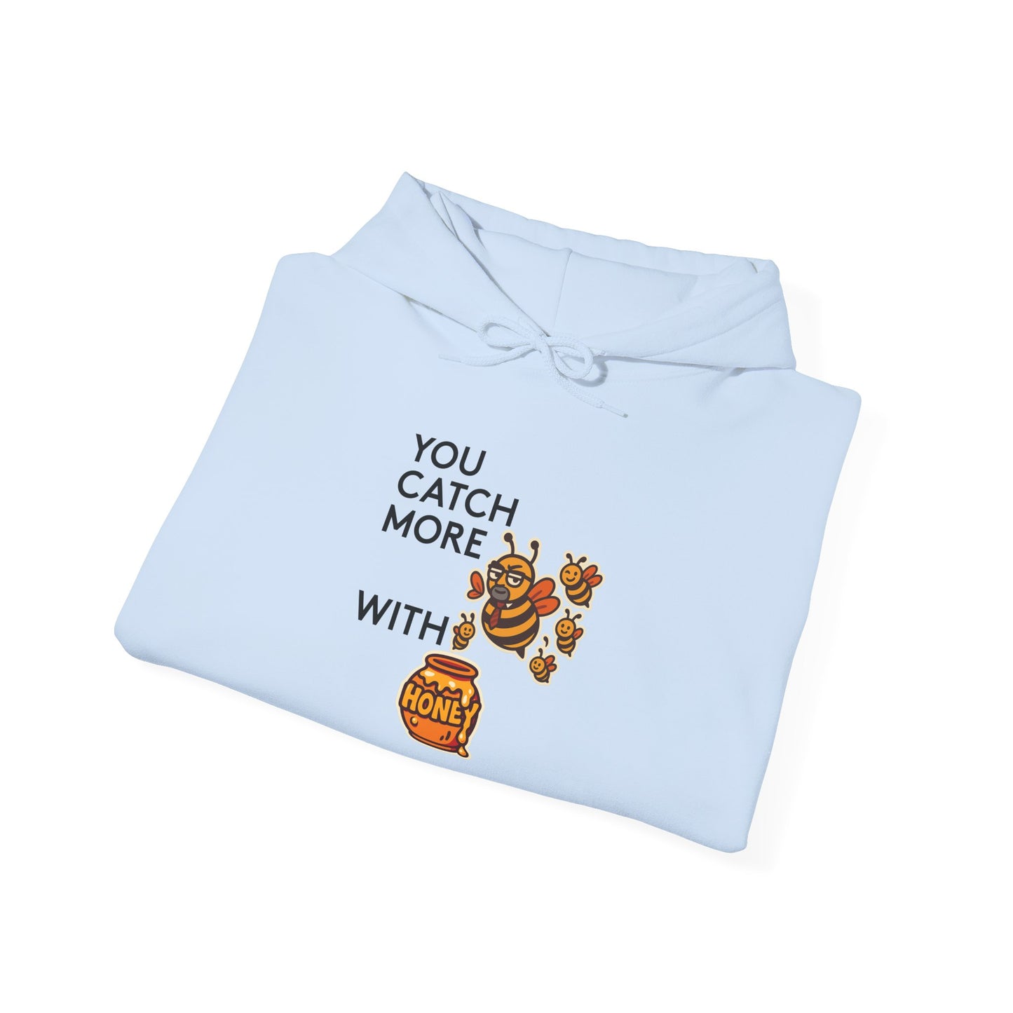 You Catch More Bees with Honey | Genius Mangoes Hoodie | Black Font