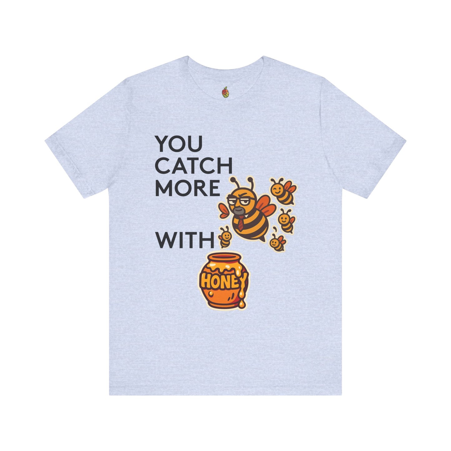 You Catch More Bees with Honey | Genius Mangoes Tee | Black Font