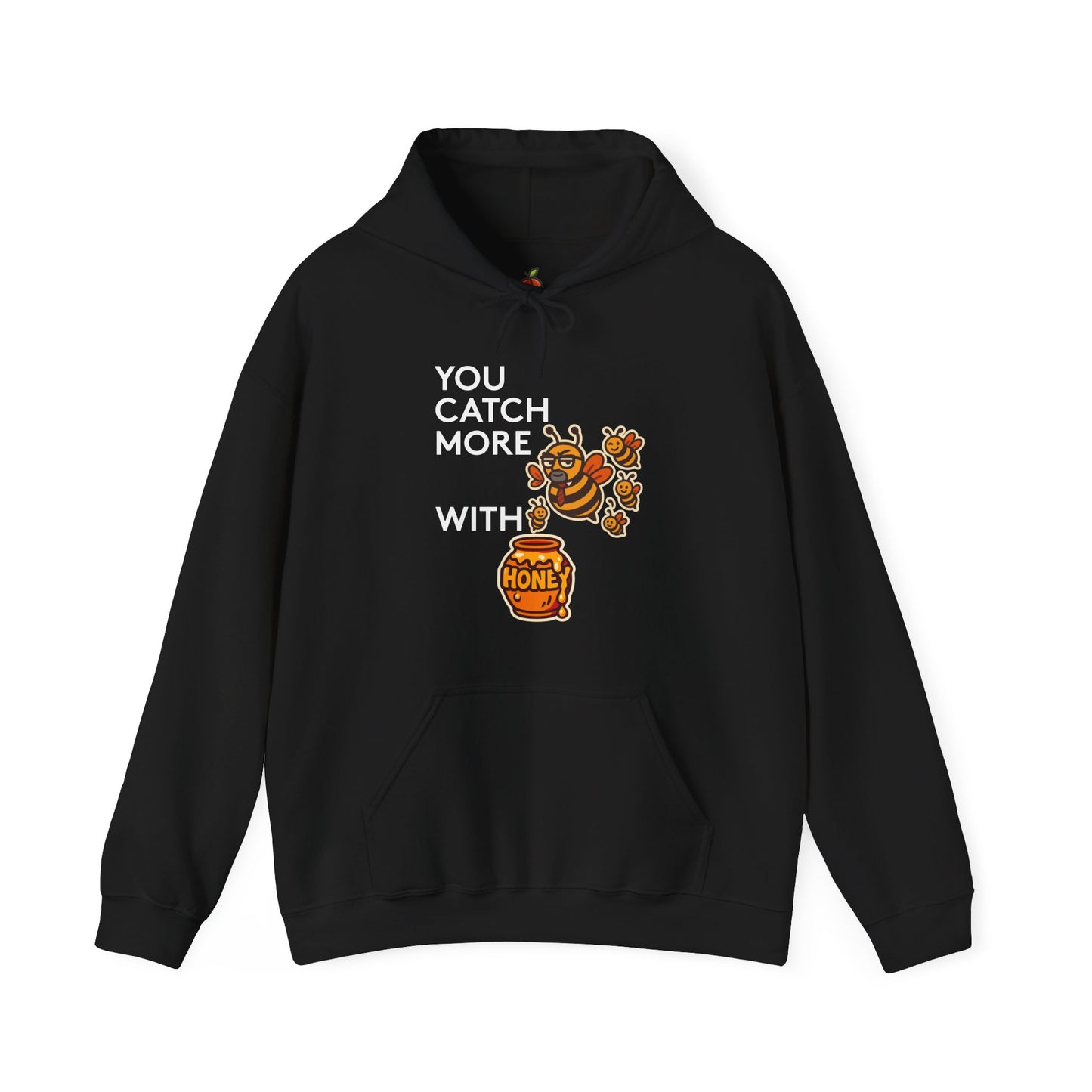 You Catch More Bees with Honey | Genius Mangoes Hoodie | White Font