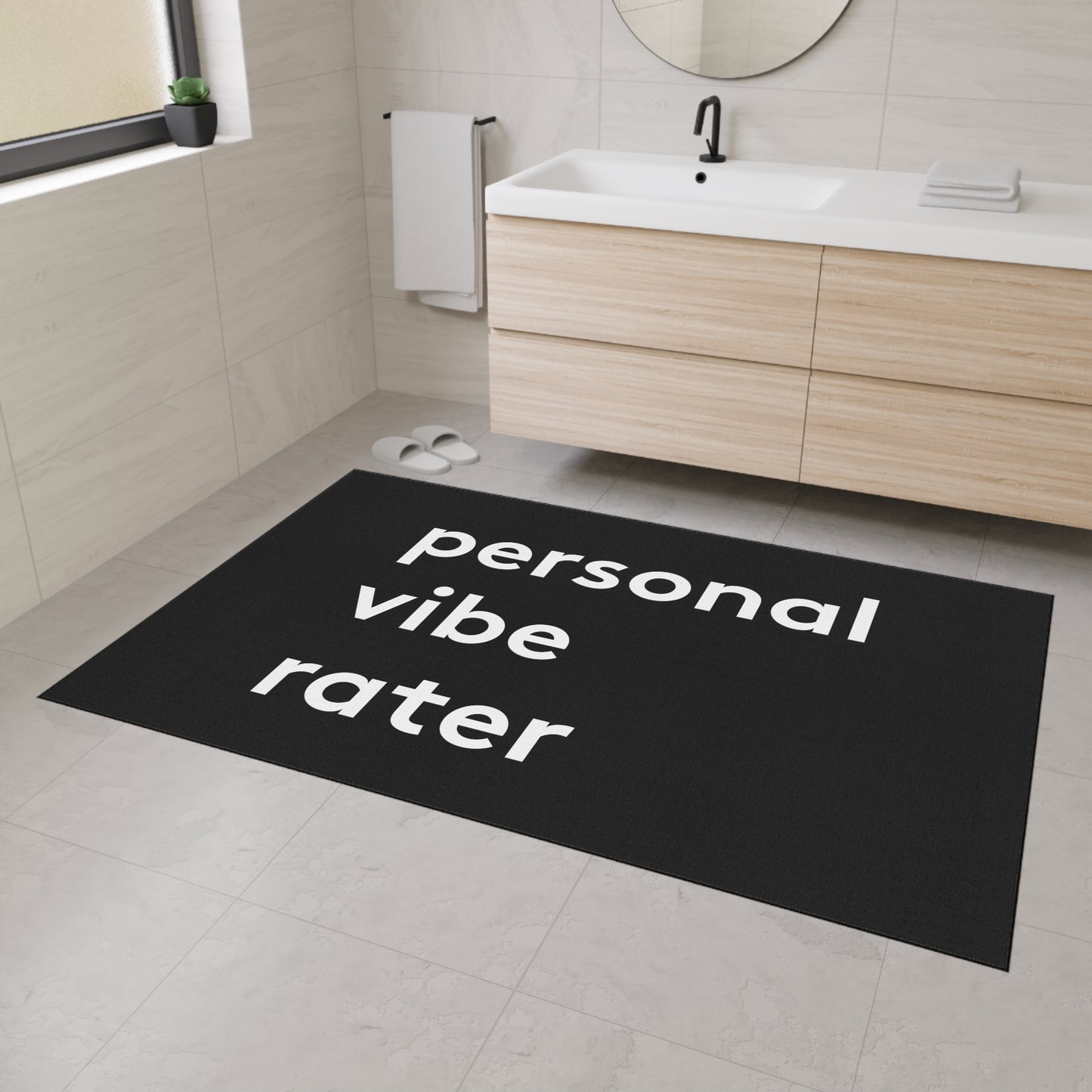 Personal Vibe Rater | Door Mat | Indoor/Outdoor | Black