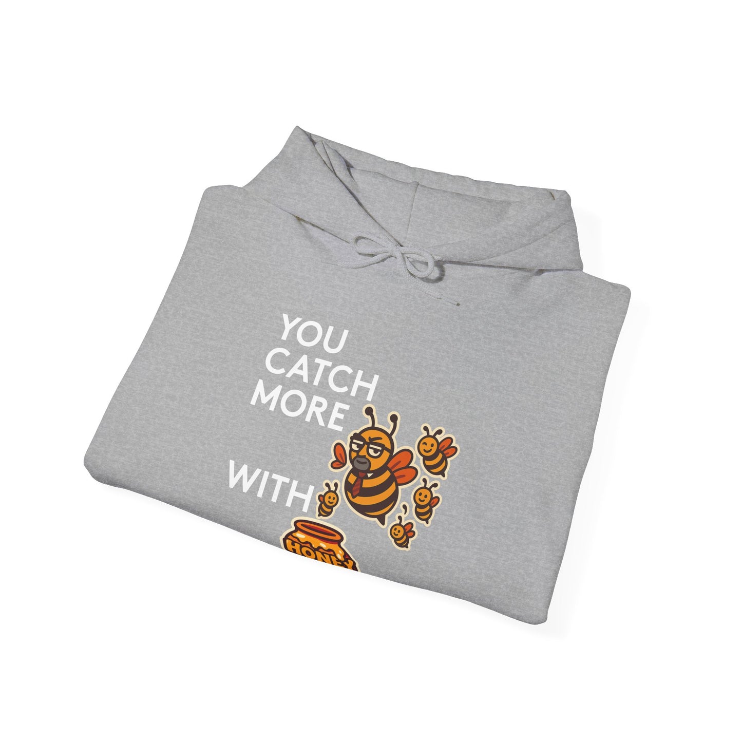 You Catch More Bees with Honey | Genius Mangoes Hoodie | White Font
