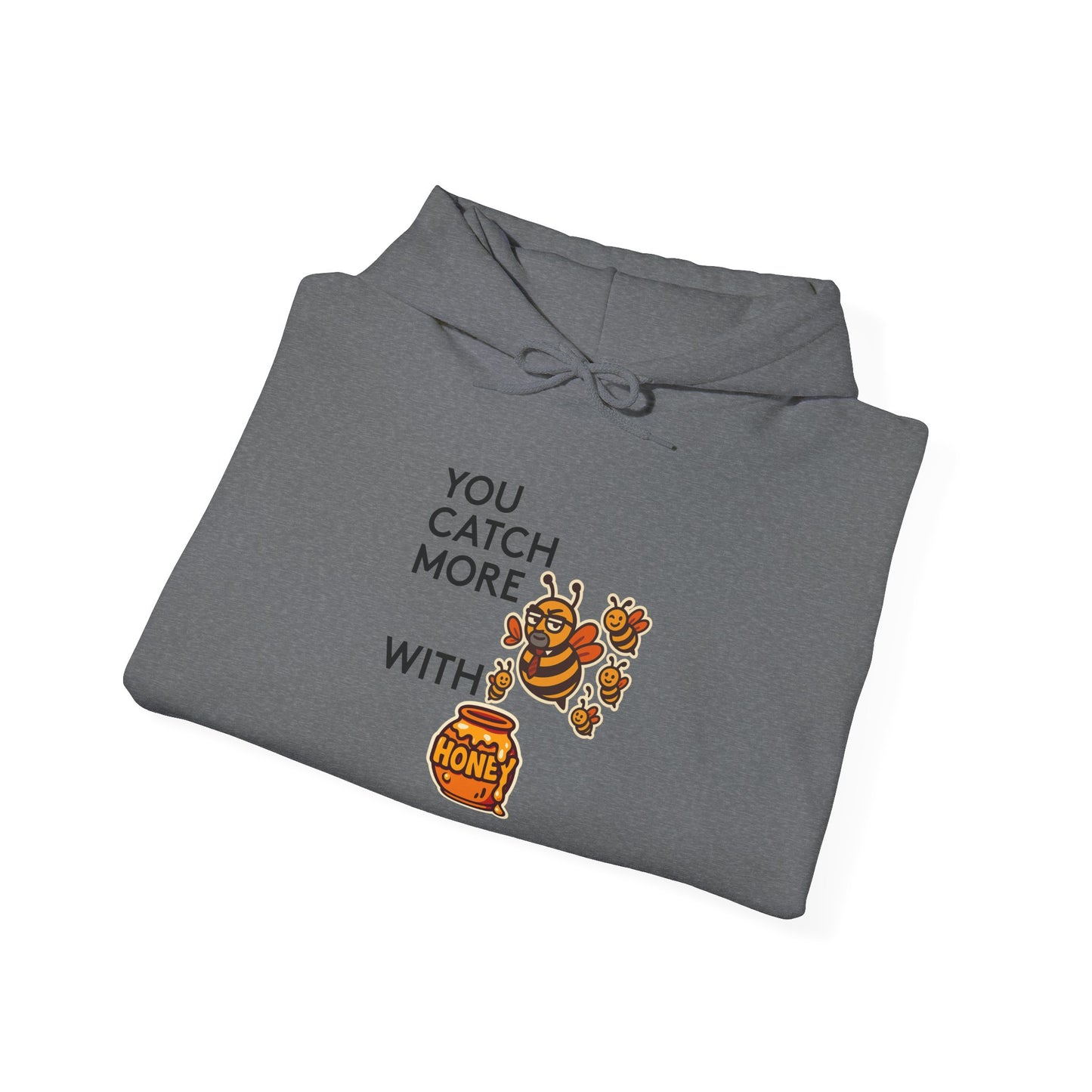 You Catch More Bees with Honey | Genius Mangoes Hoodie | Black Font