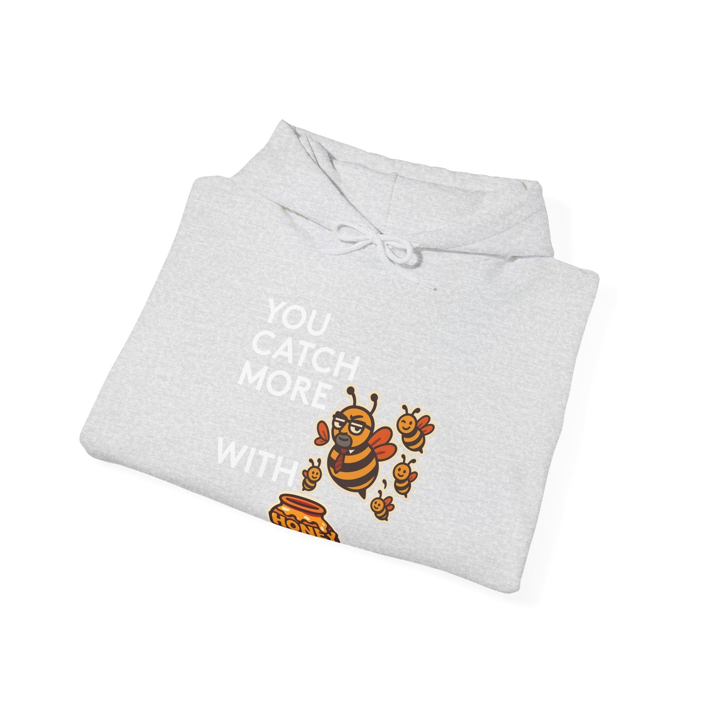 You Catch More Bees with Honey | Genius Mangoes Hoodie | White Font
